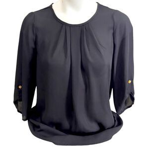 Coco and Main Round Neck Georgette Top Size Medium